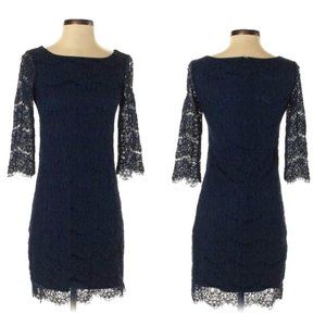 Barney's New York Navy Lace Cocktail Dress- Sz. 0